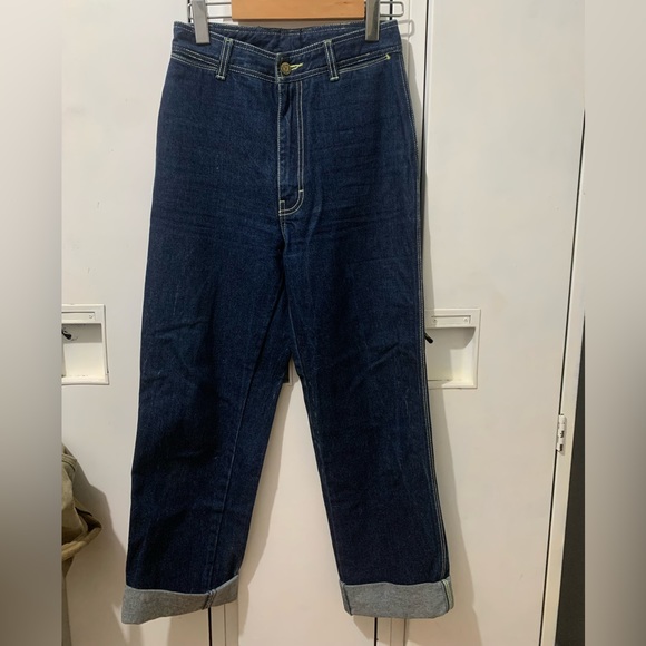 Vintage Jordache high waisted, dark blue jeans. - Picture 4 of 7